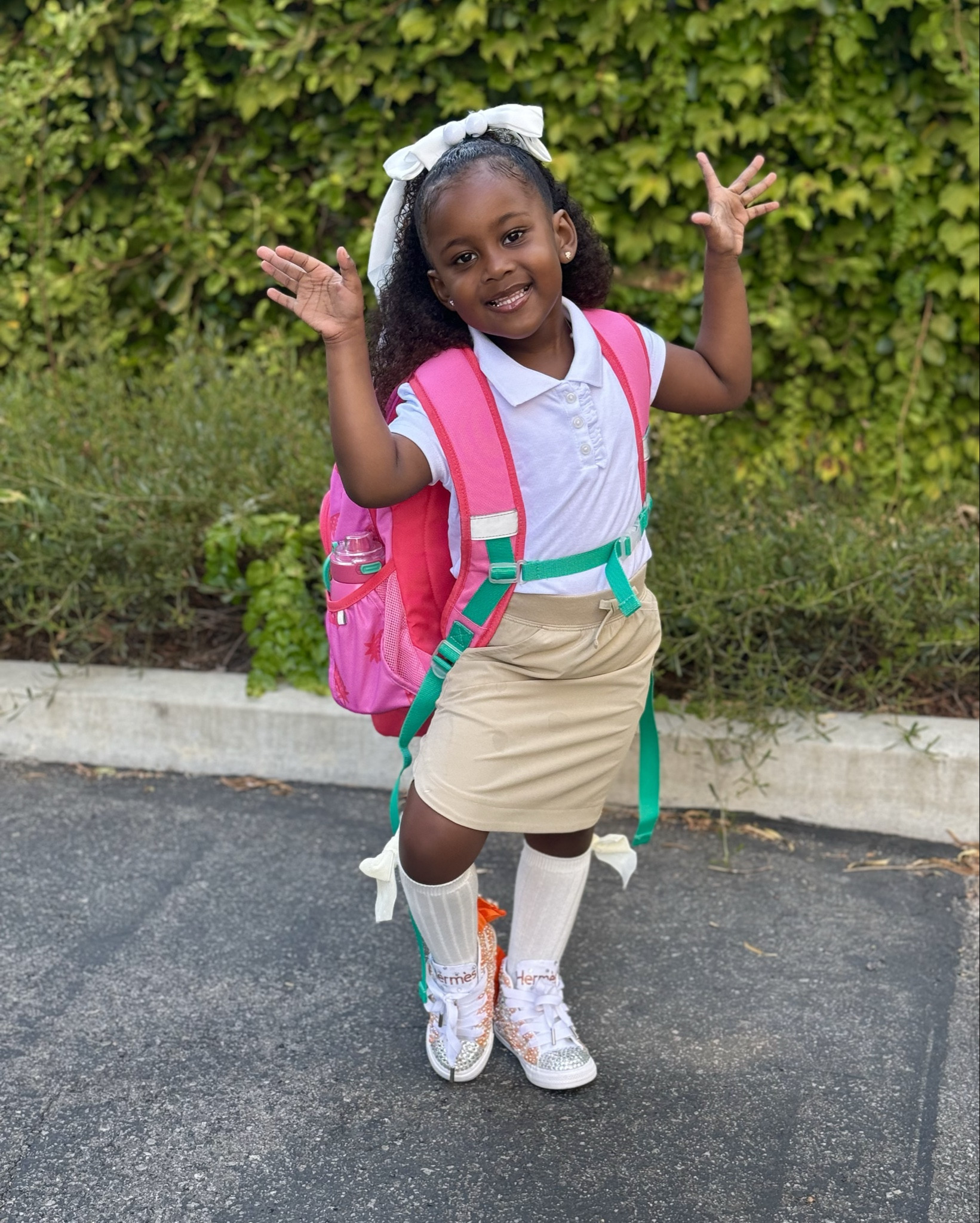 1st day of school Uniform, Back pack, Water bottle, & Bow 💖 

#LTKKids #LTKSeasonal #LTKBacktoSchool