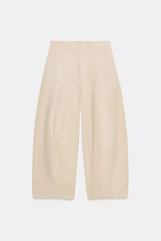 ZW COLLECTION BARREL CORDUROY TROUSERS | Zara UK