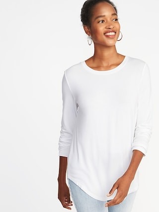 Luxe Crew-Neck Tee for Women | Old Navy US