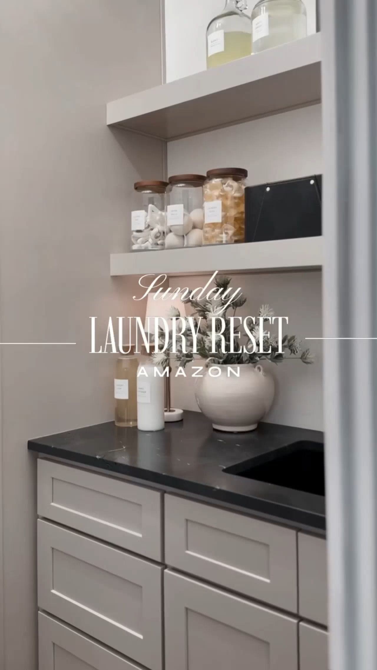 Must Have — LAUNDRY ROOM ORGANIZATION SET! A simple LAUNDRY RESET makes the entire space feel calm and elevated. I love using GLASS STORAGE JARS, MINIMALIST DISPENSERS, and CLEAN LABELS to create that organized, high-end laundry room look. These Amazon organization finds instantly make your laundry space feel like a designer utility room.

#Amazon #TheHillaryStyle #AmazonHome #LaundryRoomInspo #LaundryOrganization #HomeOrganization #MinimalistHome #NeutralHomeStyle #AmazonHomeFinds #HomeReset 

 #LTKdayinmylife #LTKOver40 #LTKHome