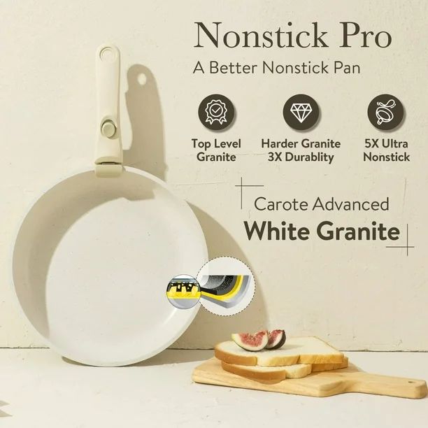 Carote Nonstick Cookware Sets with Detachable Handle, 5 Pcs Granite Non Stick Pots and Pans Set w... | Walmart (US)
