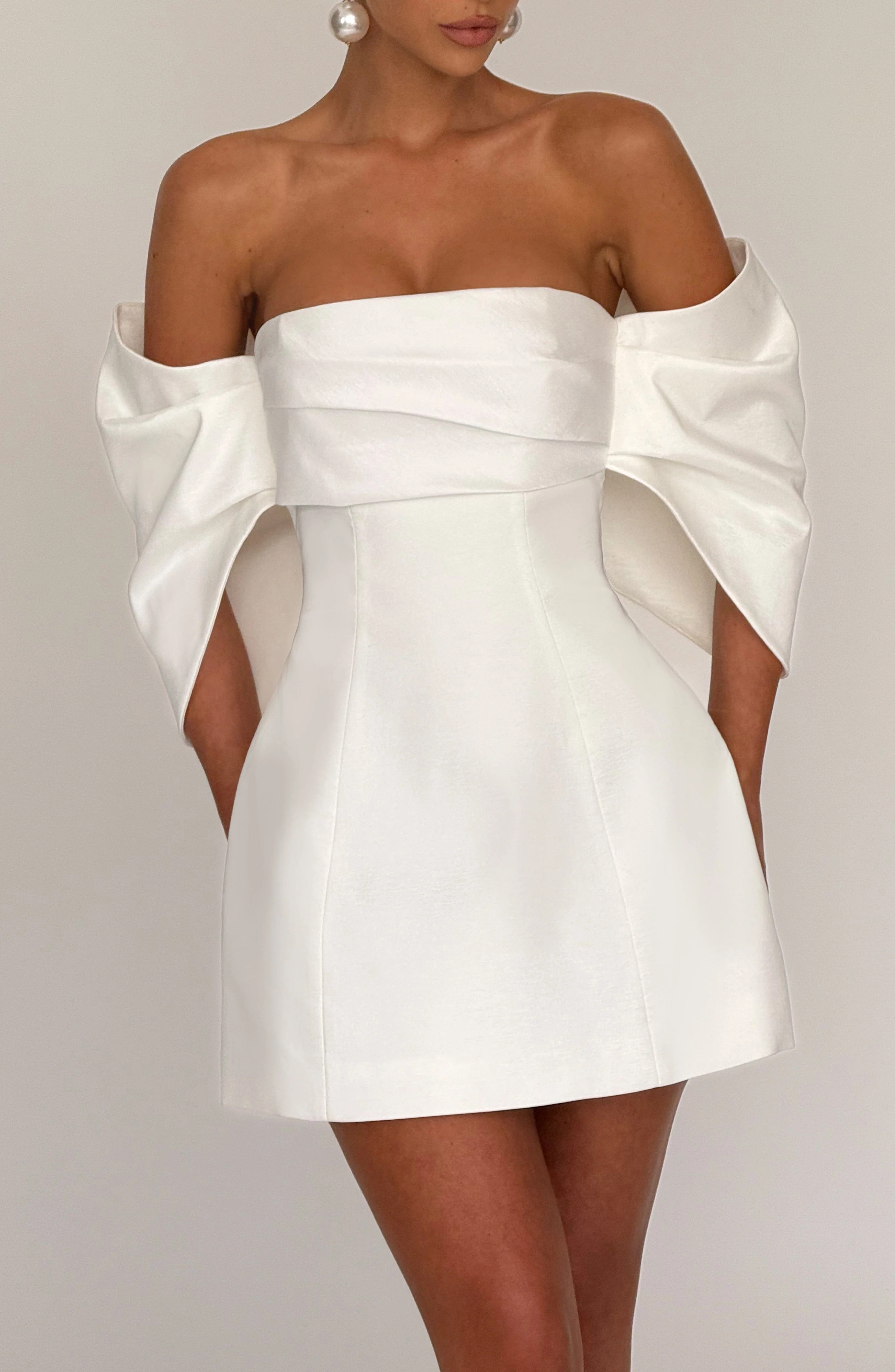 Briella Mini Dress - Ivory | Babyboo (global)