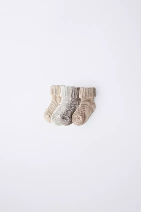 FOUR-PACK OF SOCKS WITH COLOR BOX | Zara US