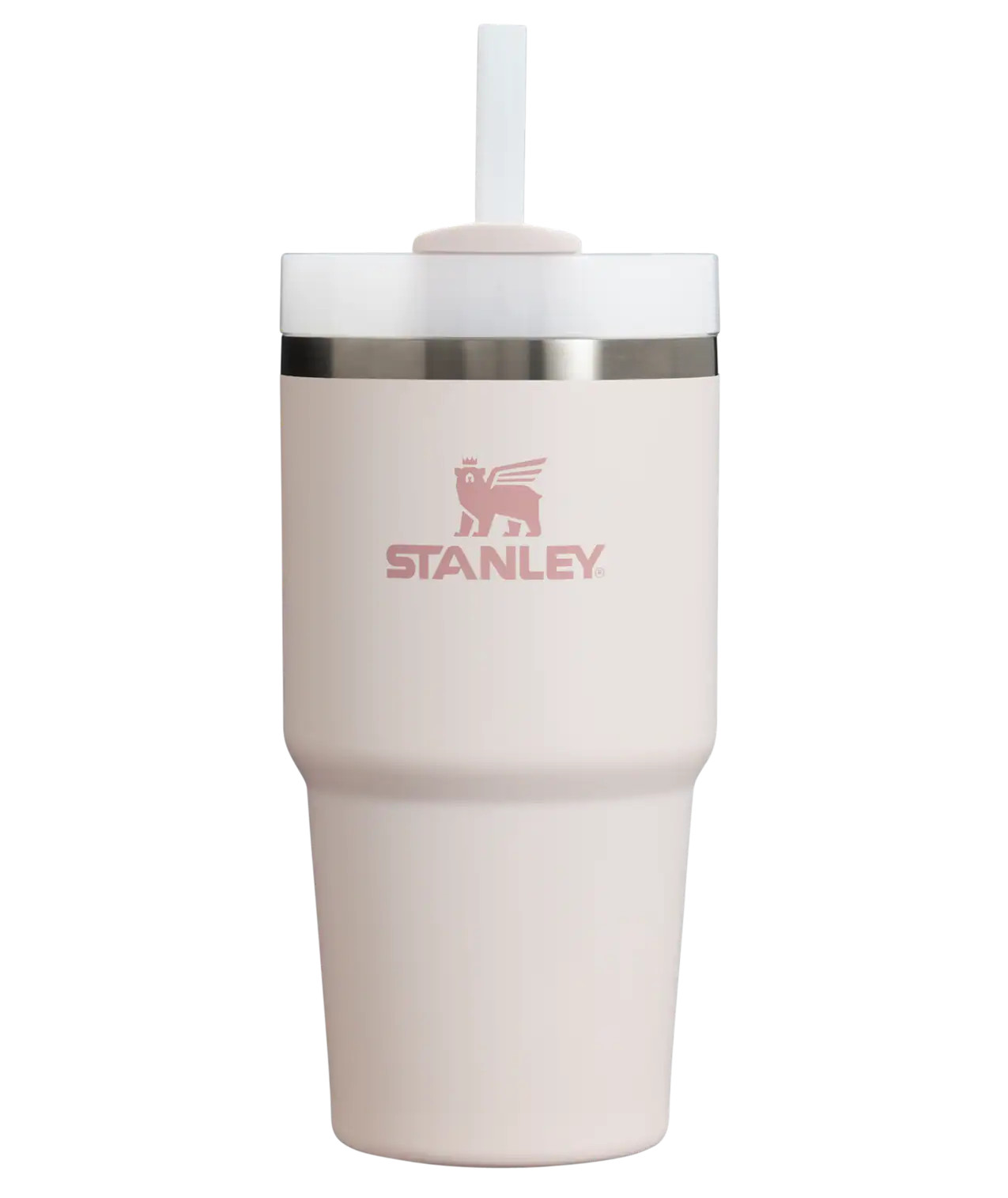 Stanley Quencher 20 -fl oz Stainless steel Insulated Water bottle - Rose Quartz in Pink | 10-10826-212 | Lowe's