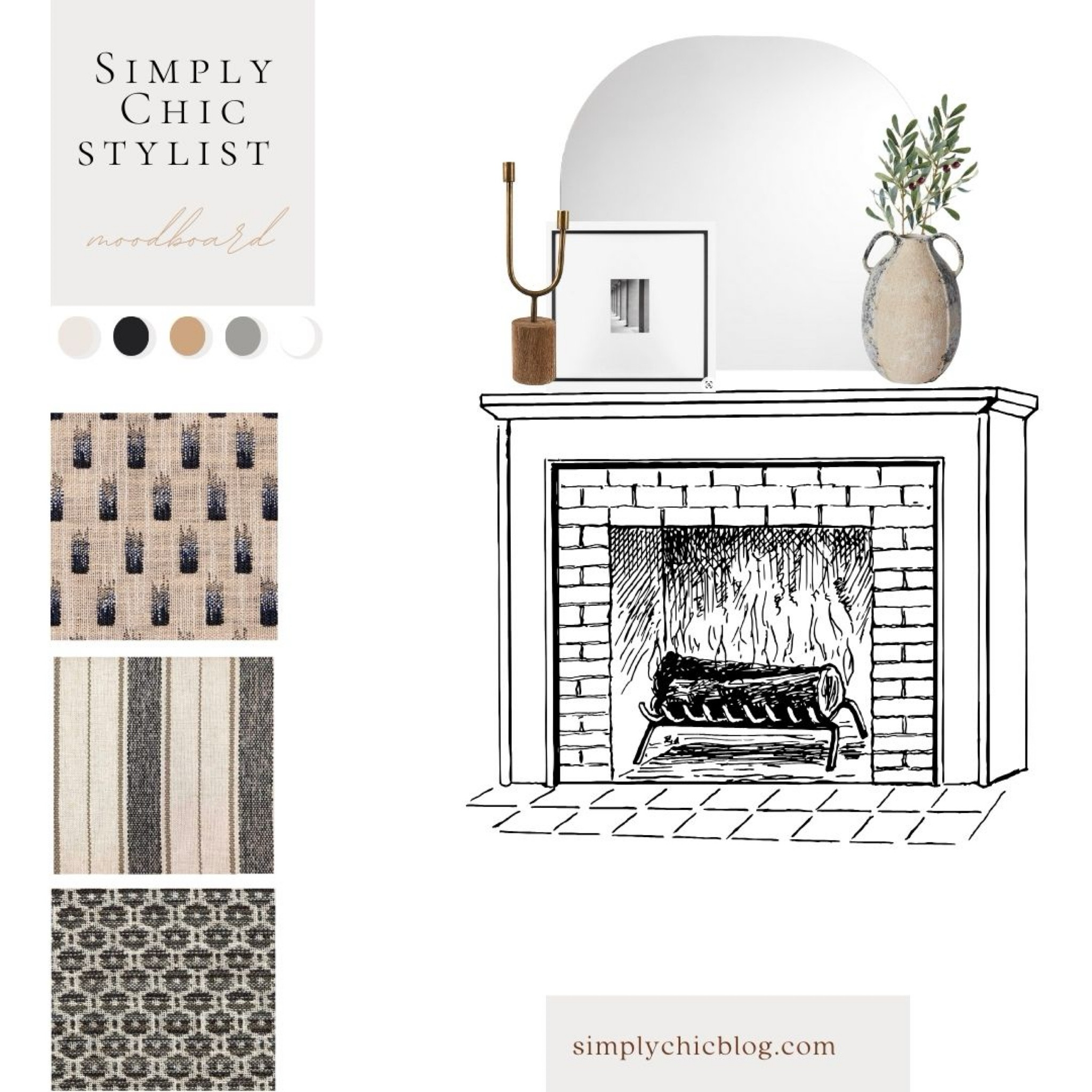 Fireplace mantles can be tricky, but keeping it simple is the best thing. Adding in some texture with fabric such as adding this fabric to your existing chairs or buying chairs that add a little personality.

#LTKHome