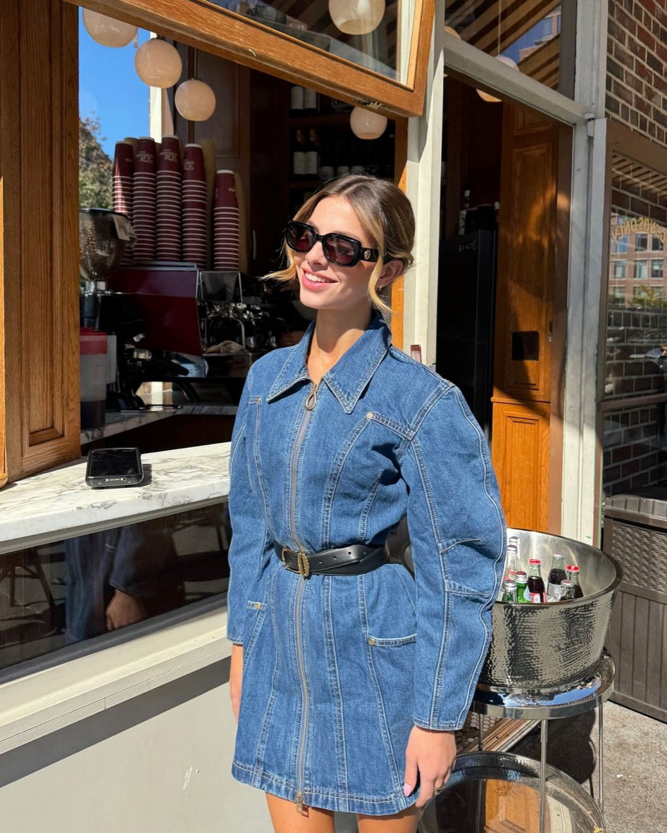 Obsessing over this new Gap x Cult Gaia dress 🖤 Linked in olive green! Wearing size XS.