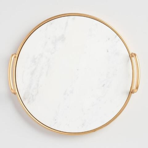 Marble and Gold Tray | World Market
