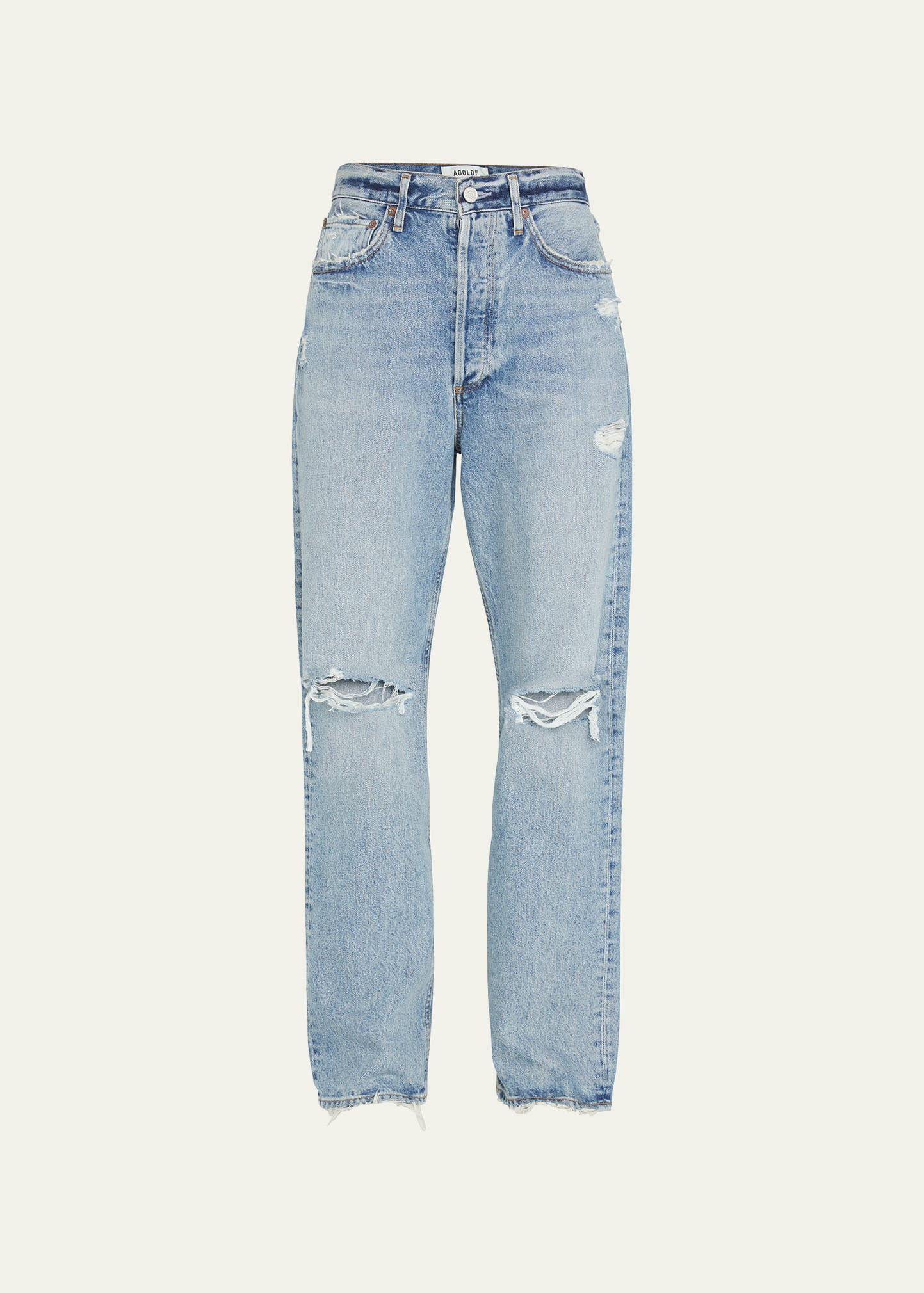 AGOLDE 90s Distressed Mid-Rise Jean | Bergdorf Goodman