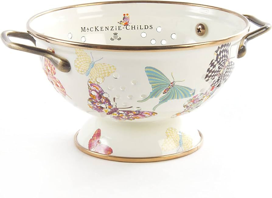 MACKENZIE-CHILDS Enamel Colander, Decorative Kitchen Strainer, Cute Enamel Cookware, Small, Butte... | Amazon (US)