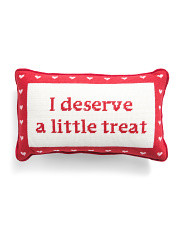 9x15 I Deserve A Little Treat Needlepoint Pillow | Pillows & Decor | Marshalls | Marshalls