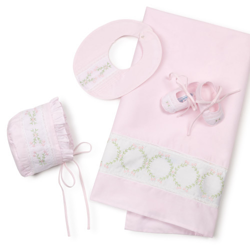 Girls Vintage Bloom Receiving Blanket | Feltman Brothers