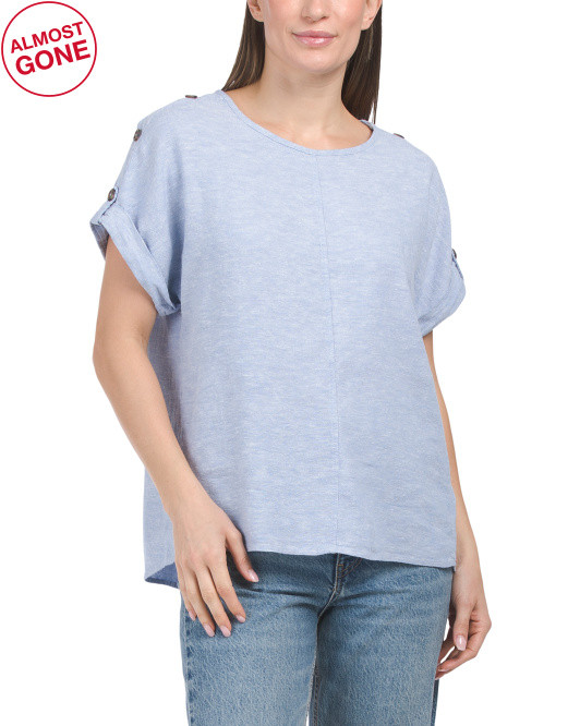Linen Camp Top | TJ Maxx
