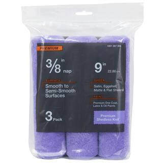 Linzer 9 in. x 3/8 in. High-Capacity Polyester Knit Paint Roller Cover (3-Pack) HD RS 3383 0900 N... | The Home Depot
