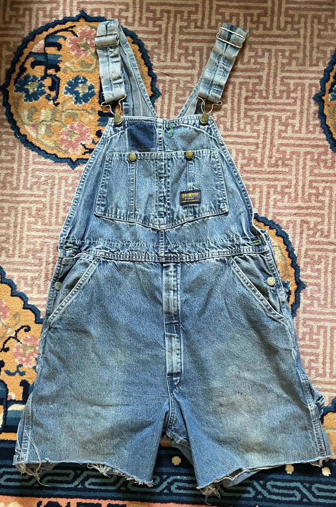 1980s 1990s Vintage Distressed Adult Denim Osh Kosh B'gosh Cut off Overalls - Etsy | Etsy (US)