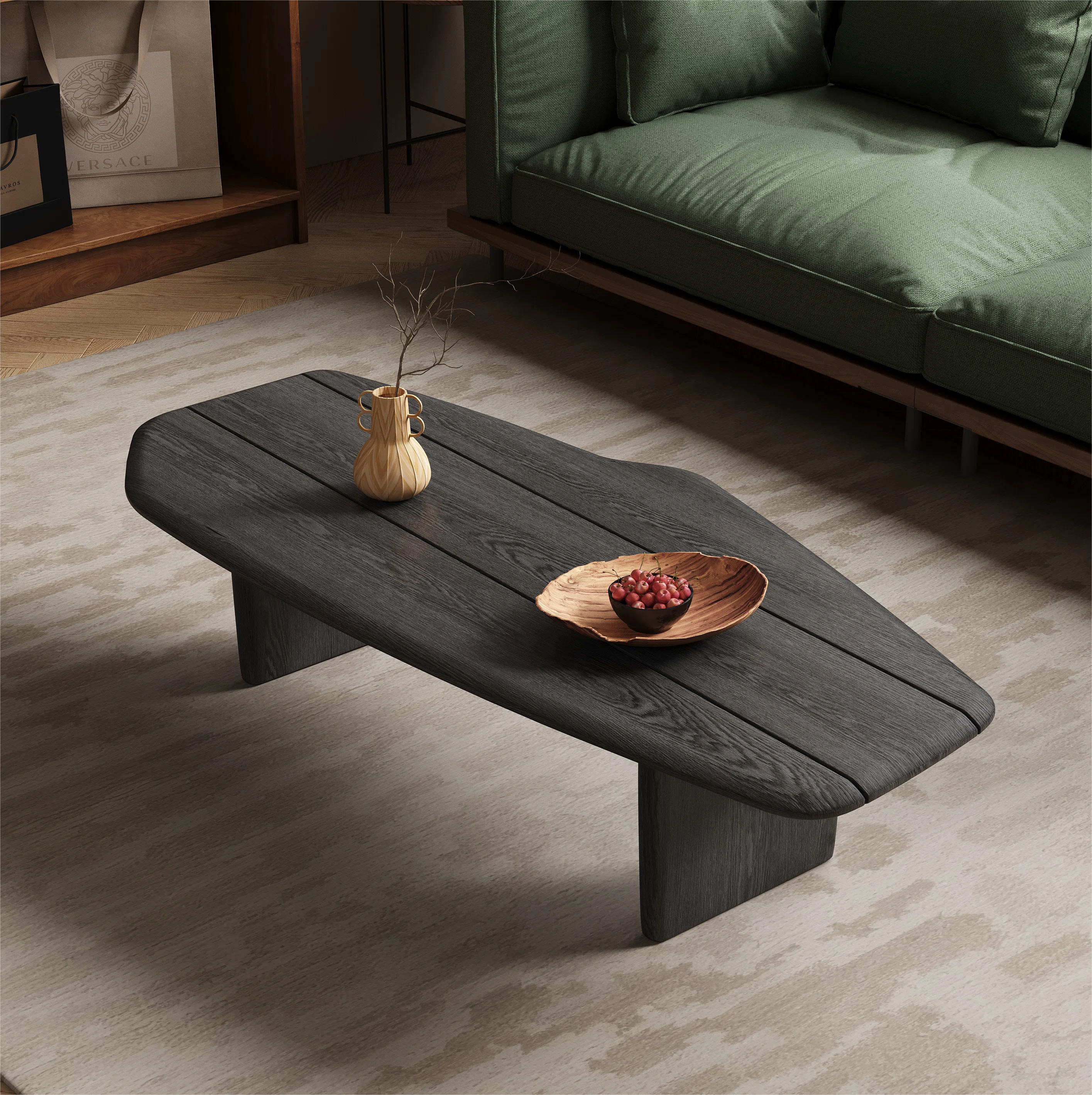 Ivy Bronx Pompilia Wood Coffee Table Minimalism Farmhouse Style | Wayfair | Wayfair North America