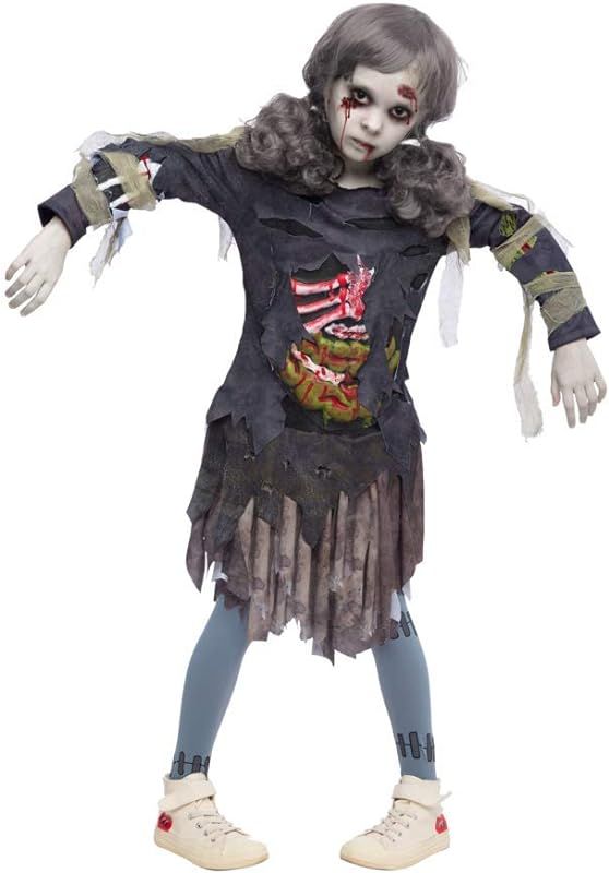 Scary Halloween Zombie Girl Living Dead Monster Child Costume for Girls | Amazon (US)