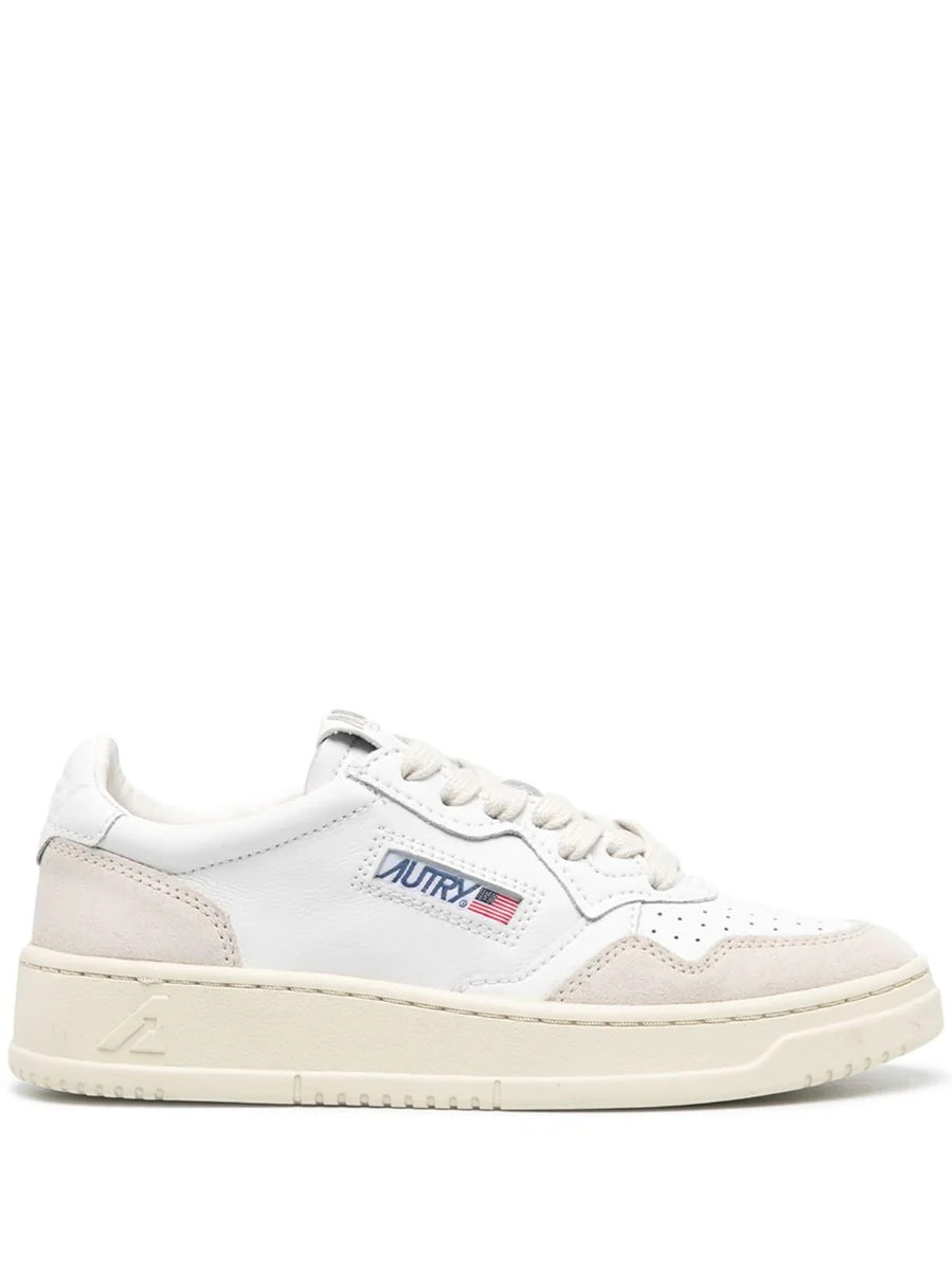 Autry Medalist Low Wom Leat/Suede White | Baltini