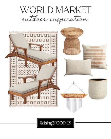 World Market outdoor inspiration! Gorgeous loungers and outdoor throw pillows! 

#LTKSeasonal #LTKhome #LTKFind