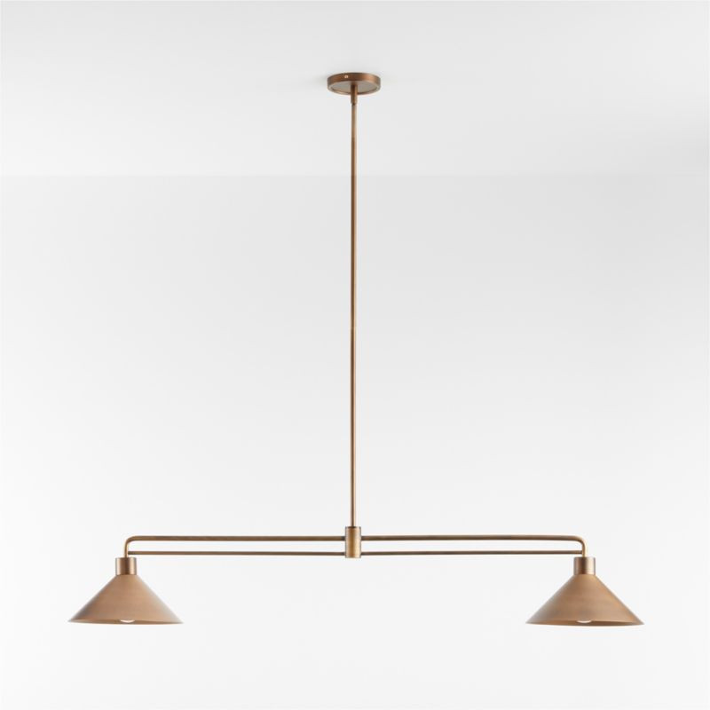 Andre Brass 2-Light Pendant | Crate & Barrel | Crate & Barrel