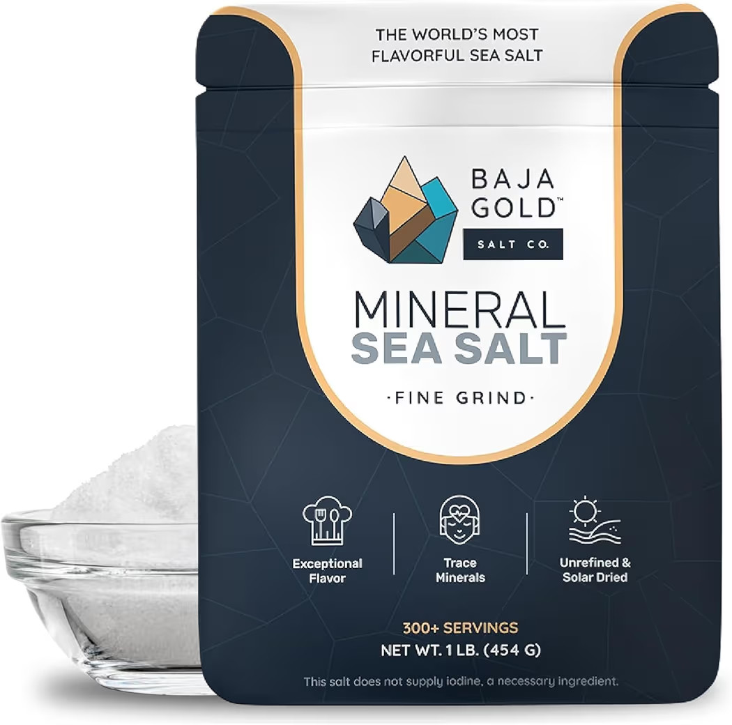 Baja Gold Mineral Sea Salt - Recommended by Gary Brecka - Authentic Fine Grind Salt for Cooking &... | Amazon (US)