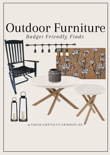 Affordable neutral outdoor and patio furniture and home decor!

Walmart home | better home and gardens | rocking chair | patio decor  

#LTKSeasonal #LTKstyletip #LTKhome