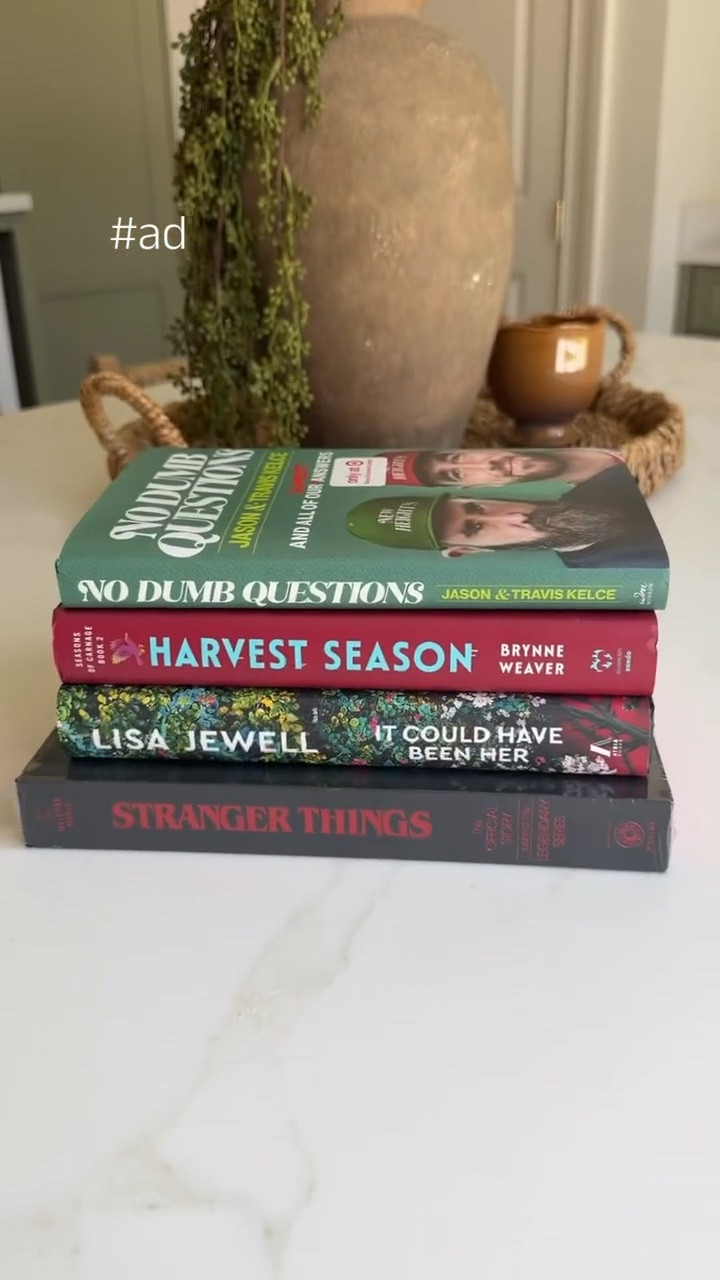 #ad If you're looking for your next great read, these Target book finds are worth adding to your TBR! Whether you're into psychological thrillers, behind-the-scenes entertainment, sports books, or fun nonfiction, there's something here for every reader.
I'm sharing Stranger Things: The Official Story Behind the Legendary Series, It Could Have Been Her by Lisa Jewell, No Dumb Questions: And All of Our Dumbest
Answers by Travis and Jason Kelce, and Harvest Season by Brynne Weaver. From binge-worthy thrillers to exclusive behind-the-scenes stories and laugh-out-loud moments, these are all books I'm excited to read.
#TargetPartner #Targetbooks #booktok
@Target

#LTKstorytime #LTKHome