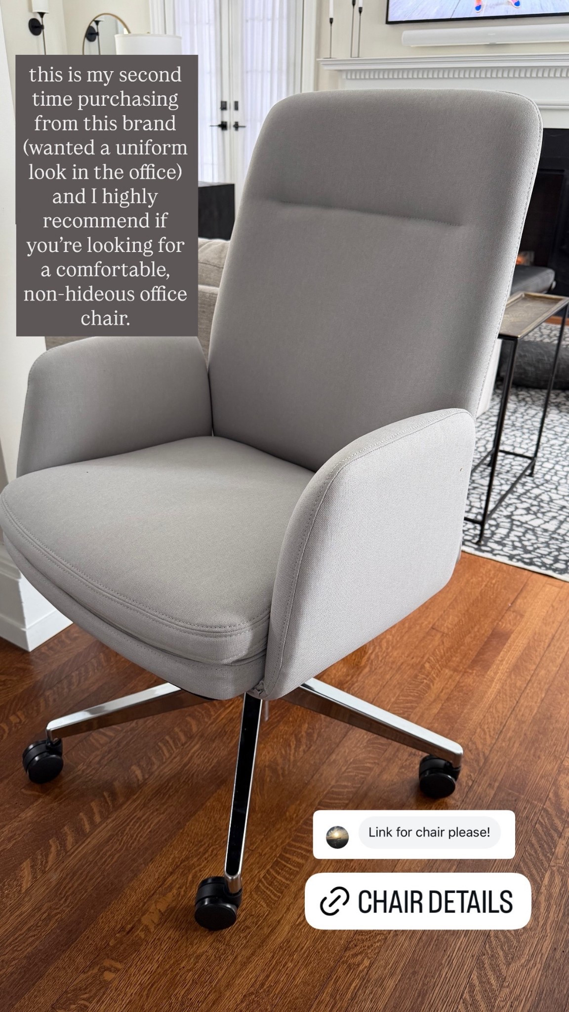 I previously got this chair for my co-worker. When redoing this office this month I ordered it for myself. It’s a win for your home office! 

#LTKWorkwear #LTKHome