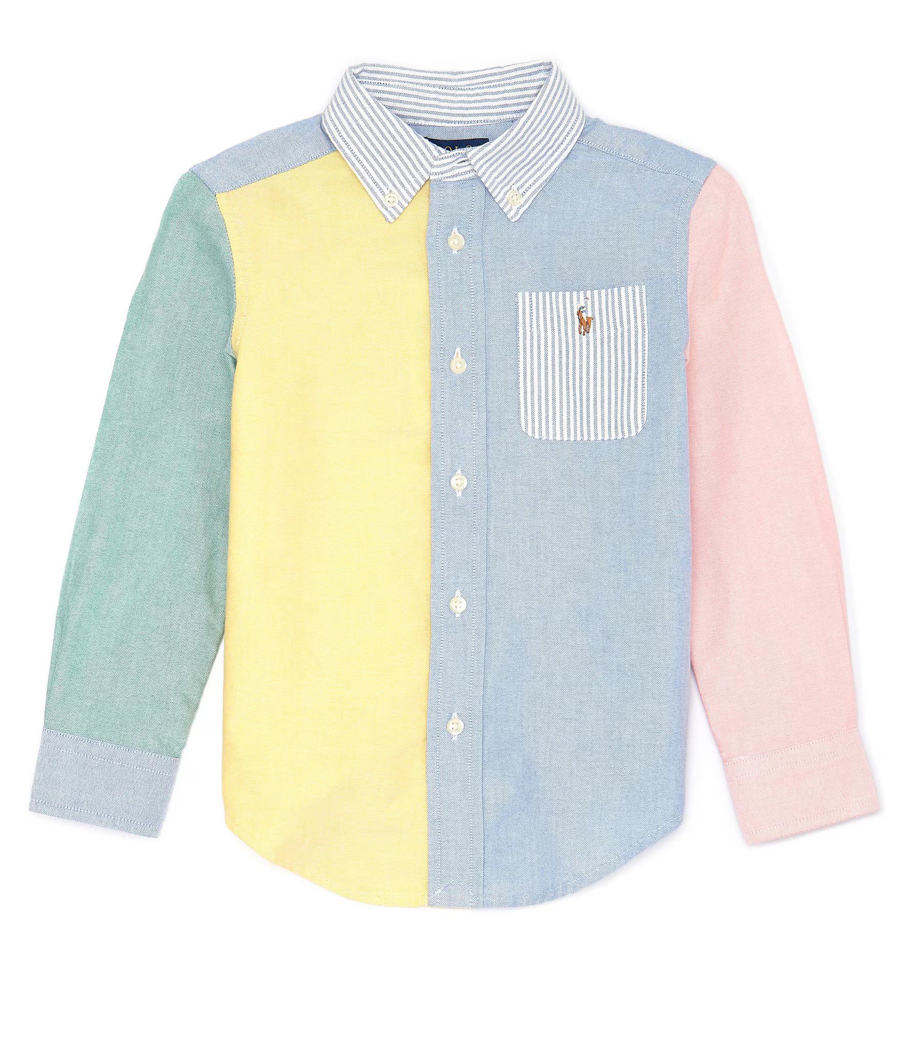 Little Boys 2T-7 Long Sleeve Oxford Fun Shirt | Dillard's