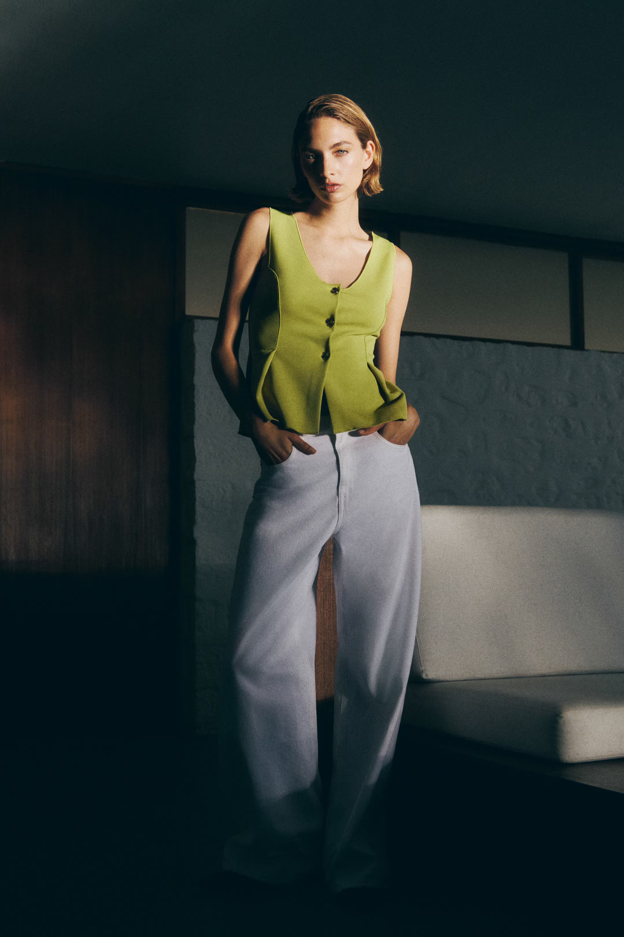 Gilet péplum sans manches | H&M (FR, IT, ES, PT, BE)