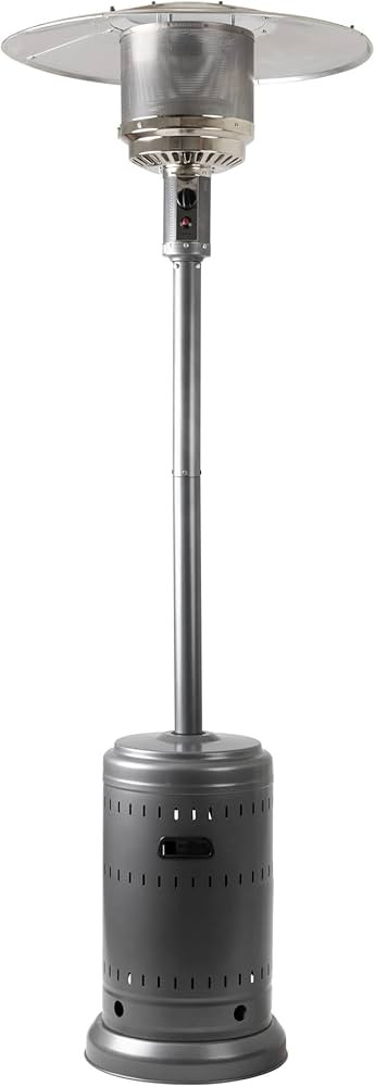 Amazon Basics 46,000 BTU Outdoor Propane Patio Heater with Wheels, Commercial & Residential, Slat... | Amazon (US)