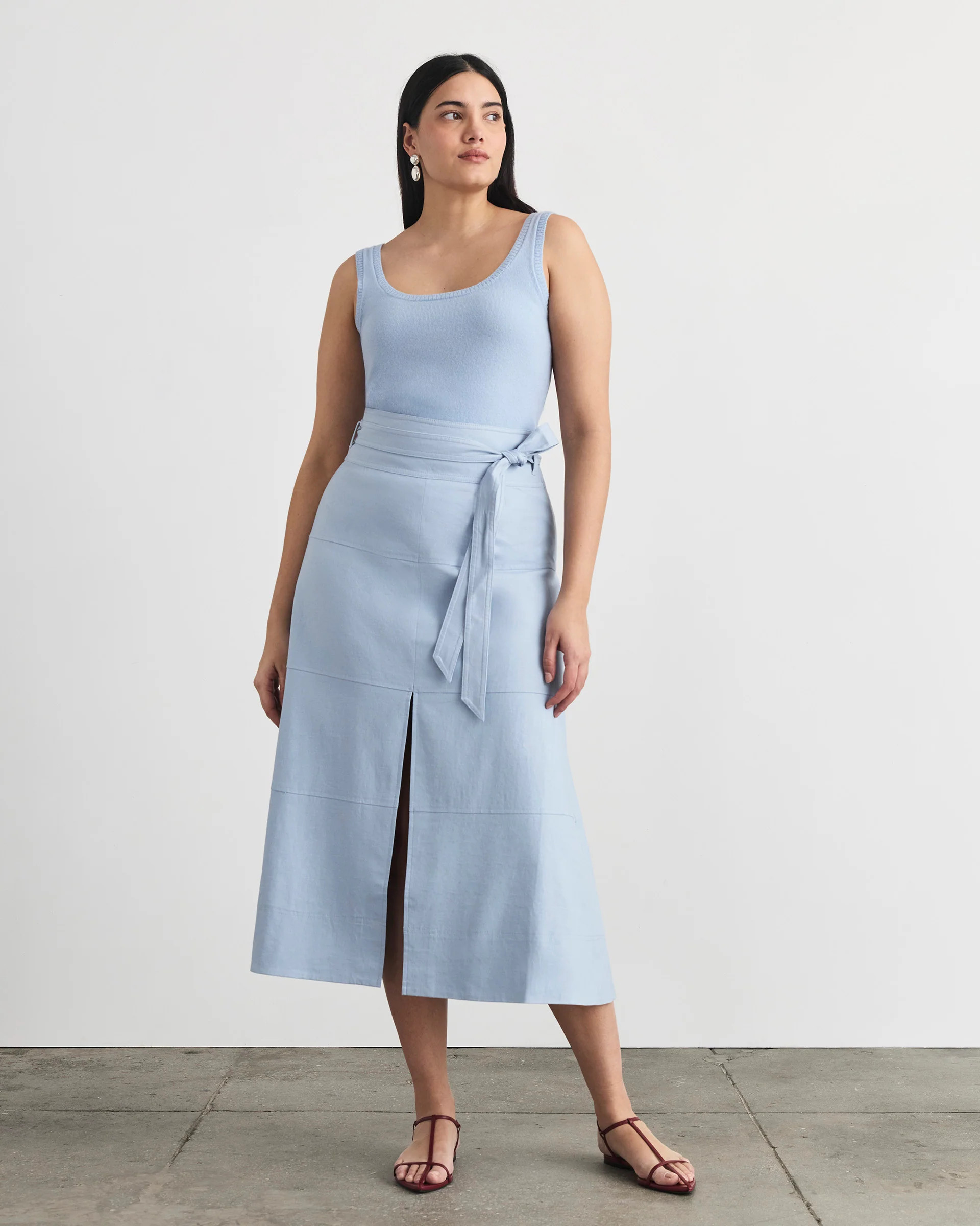 Linen Hudson Skirt | Tanya Taylor