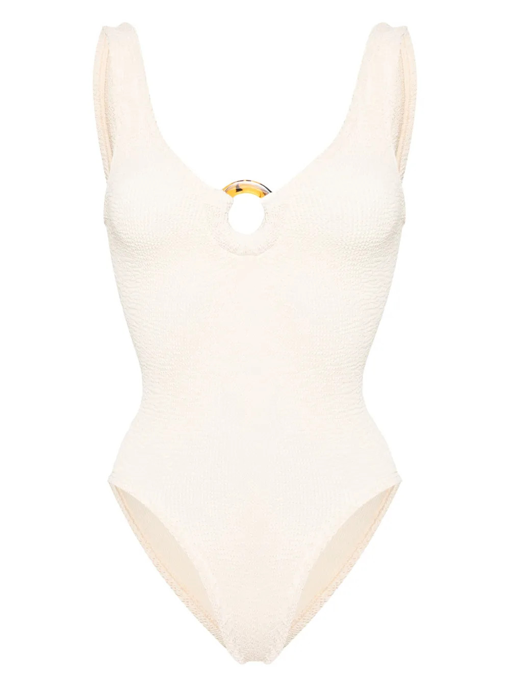 Hunza G Celine Crinkle Swimsuit | Neutrals | FARFETCH | Farfetch Global