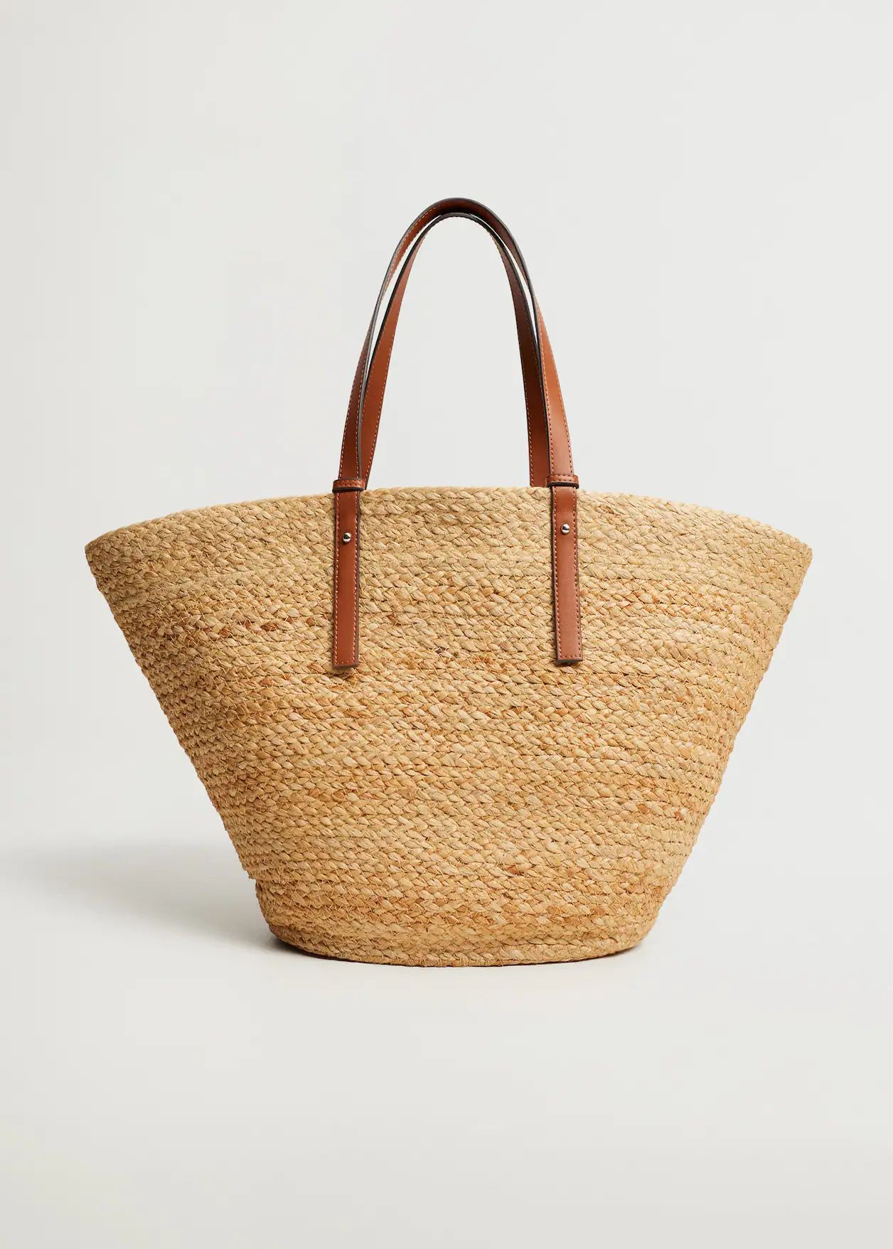 Jute basket bag | MANGO (UK)