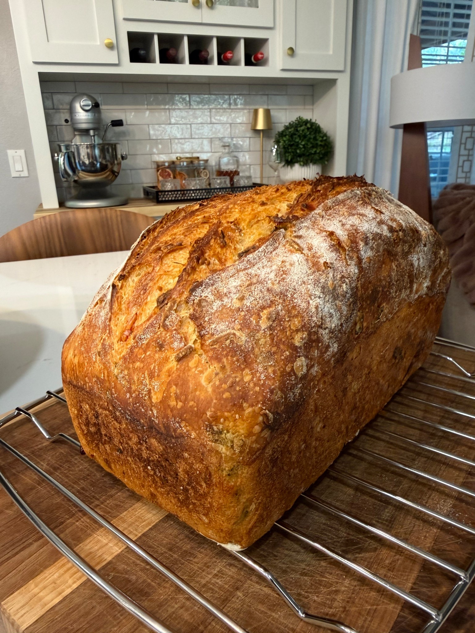 Another successful Monday morning bake!  Jalapeño and pepper jack sourdough!

#LTKfoodie #LTKdayinmylife #LTKvlog