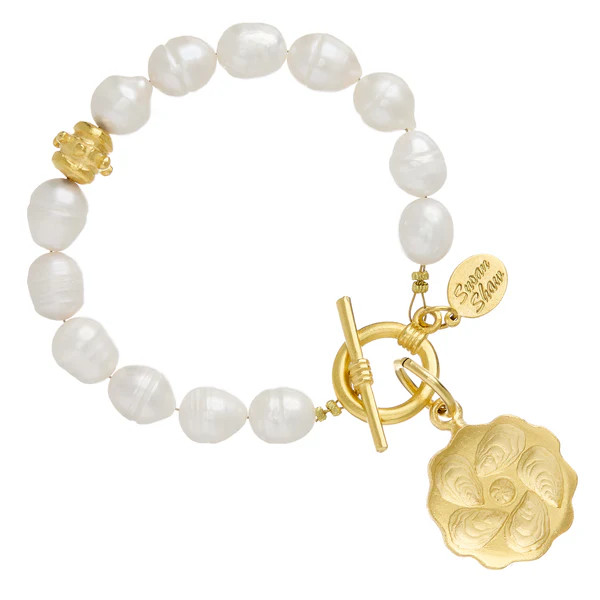 Oyster Plate Pearl Bracelet | Susan Shaw