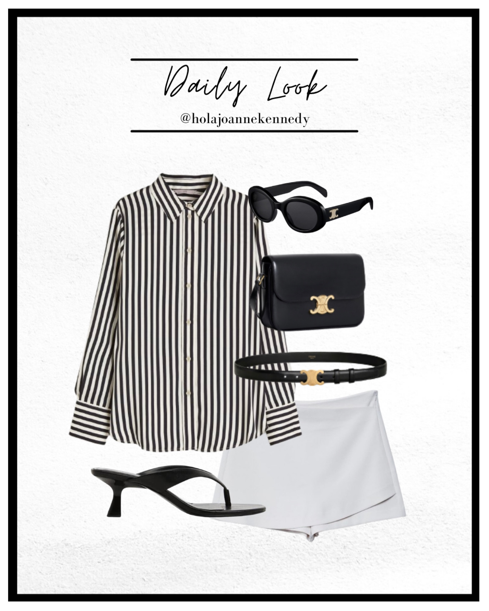 monochrome outfit, striped shirt, silk shirt, black and white shirt, white skort, white shorts outfit, black and white outfit idea, old money outfit, mango heels, simple outfit idea 

#LTKluxury #LTKstyletip #LTKsummer