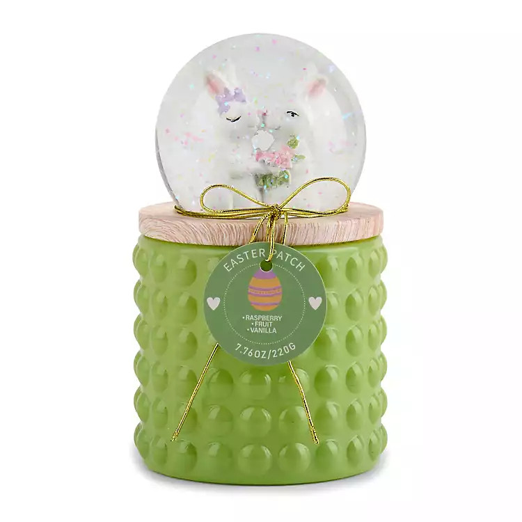 Green Easter Patch 1-Wick Globe Jar Candle | Kirklands