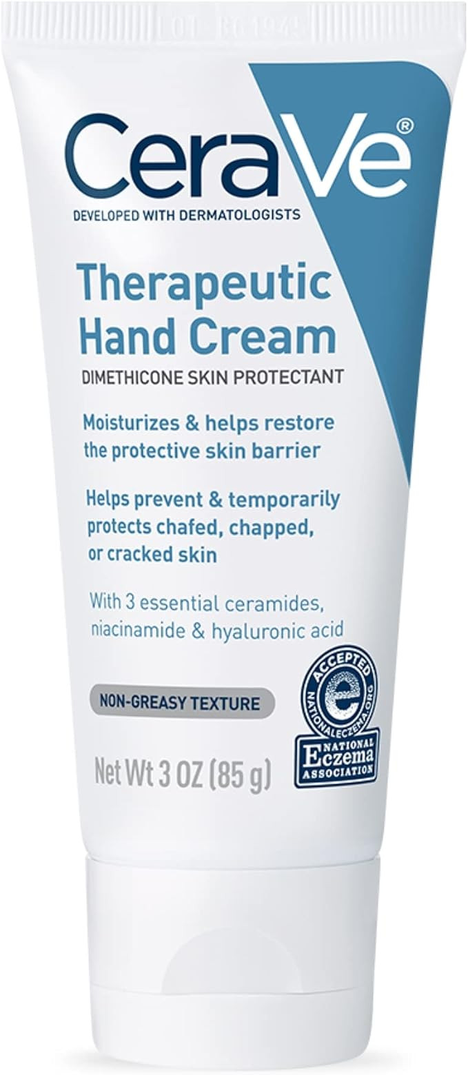 CeraVe Therapeutic Hand Cream for Dry Cracked Hands With Hyaluronic Acid and Niacinamide | Fragra... | Amazon (US)