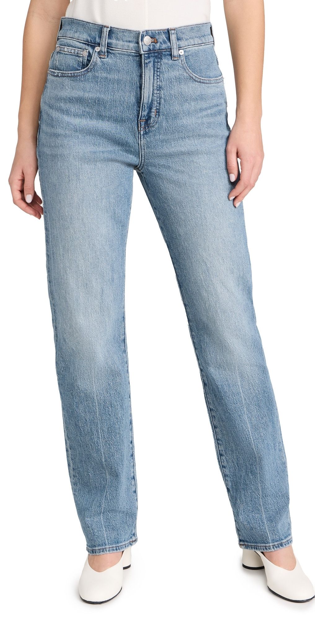 Madewell The '90s Straight Jeans in Rondell Wash: Crease Edition Rondell 28 | Shopbop