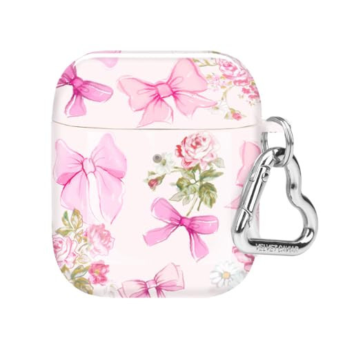 Velvet Caviar Compatible with AirPods Case 2nd and 1st Generation - Cute Protective Hard Cover for Women - Posie Pink Bow | Amazon (US)