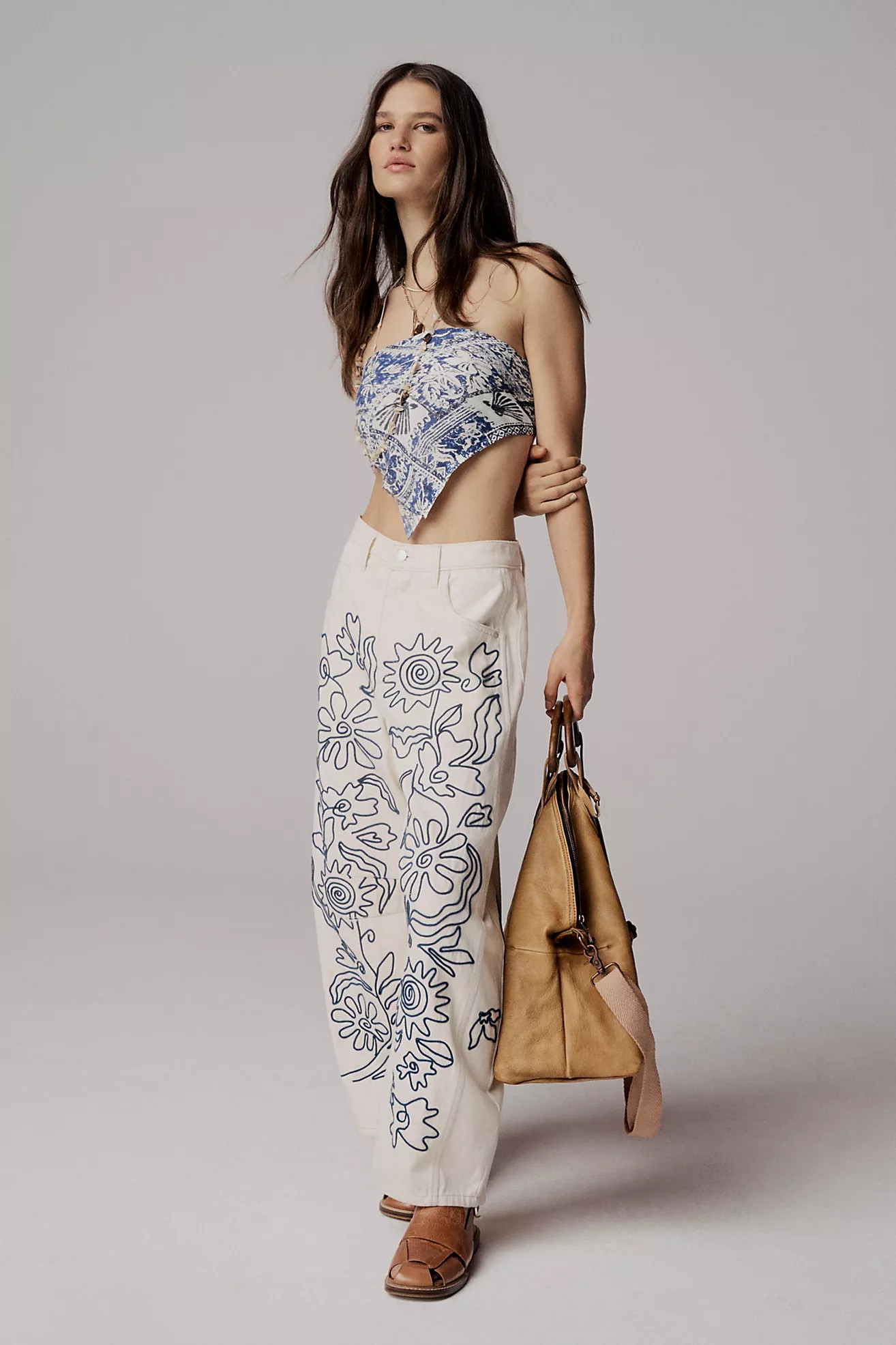 We The Free Good Luck Soutache Barrel Jeans | Free People (Global - UK&FR Excluded)