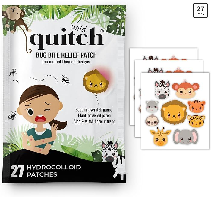 Mosquito Bite Relief Safari Animal Patches, Bug Bite Anti Itch Cream Alternative for Kids and Bab... | Amazon (US)