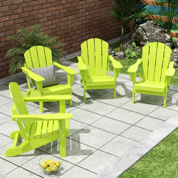Elland HDPE Folding Adirondack Chair | Wayfair North America
