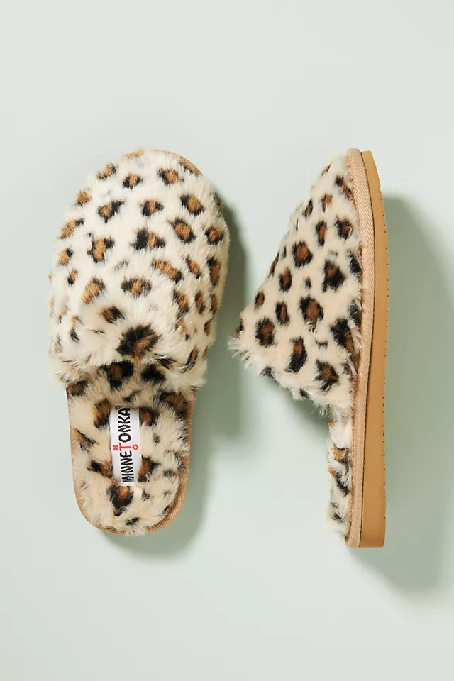 Minnetonka Lora Faux Fur Slippers | Anthropologie (US)