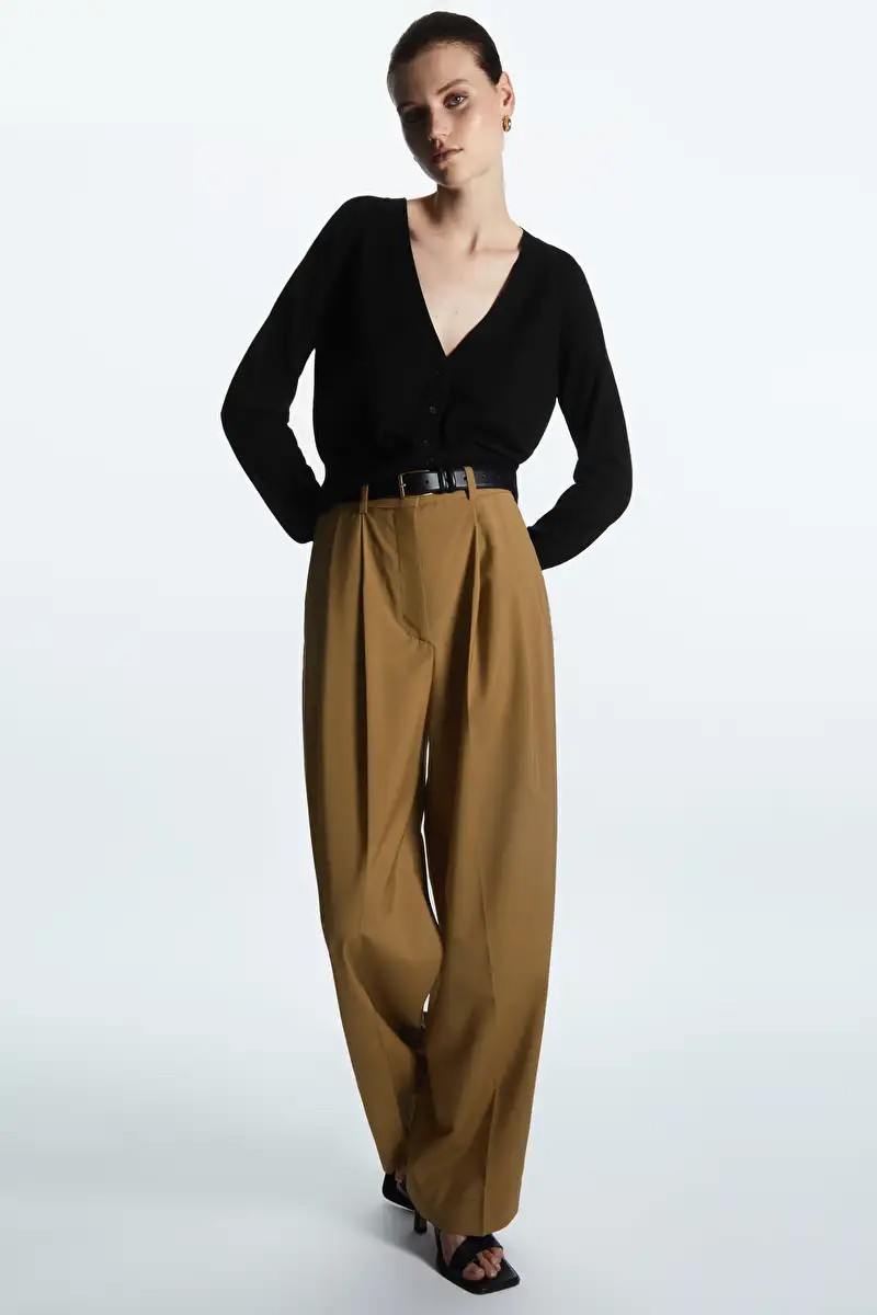 REGULAR-FIT PURE CASHMERE CARDIGAN - BLACK - COS | COS (EU)