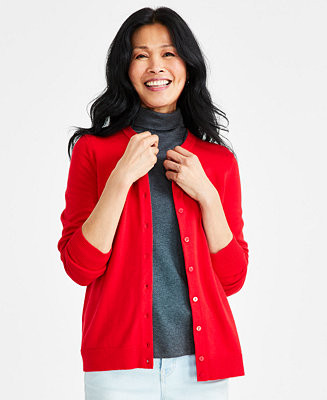 Women's Button-Down Long-Sleeve Cardigan | Macy's
