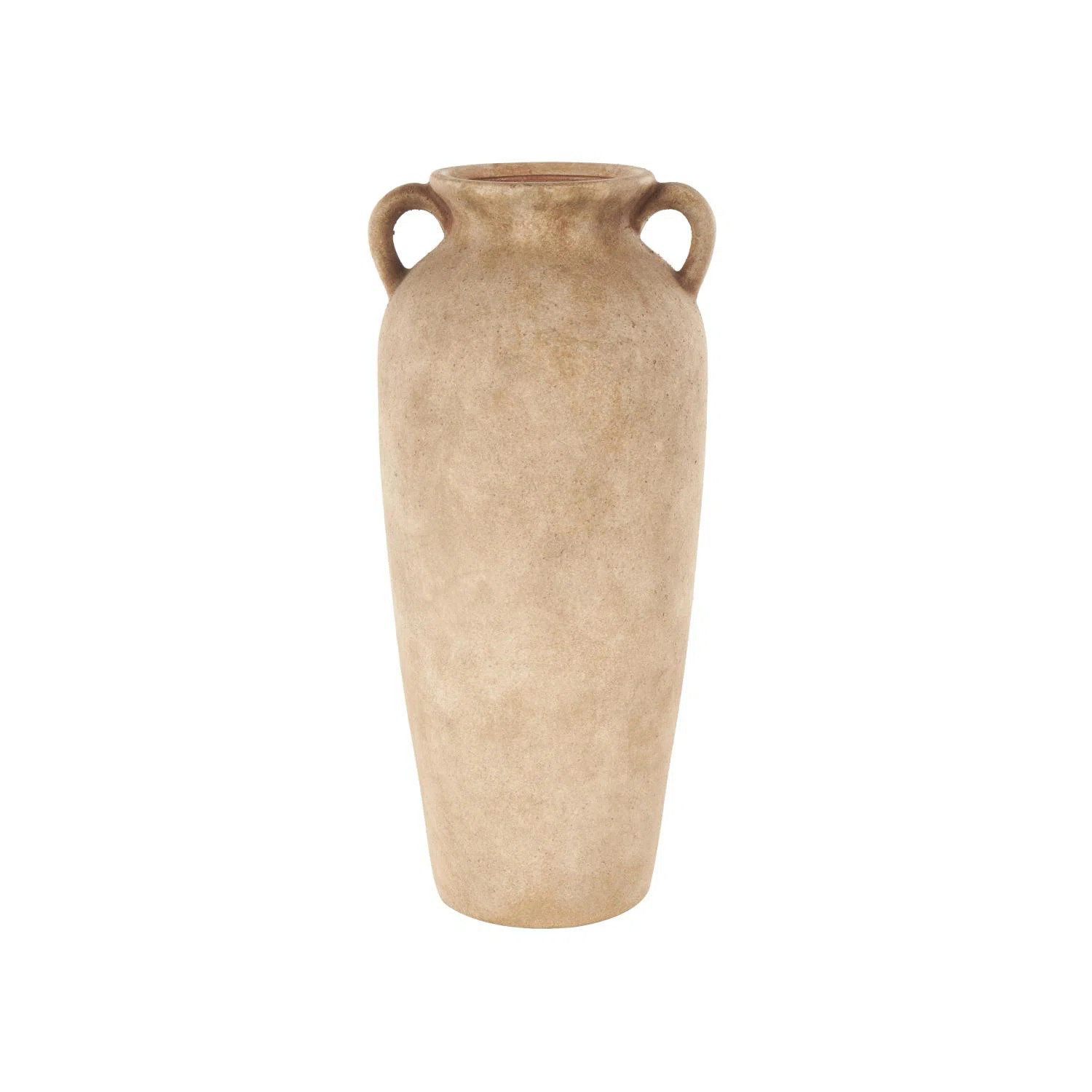 Caddo Ceramic Antique Style Textured Vase With Shadings And Handles | Wayfair North America