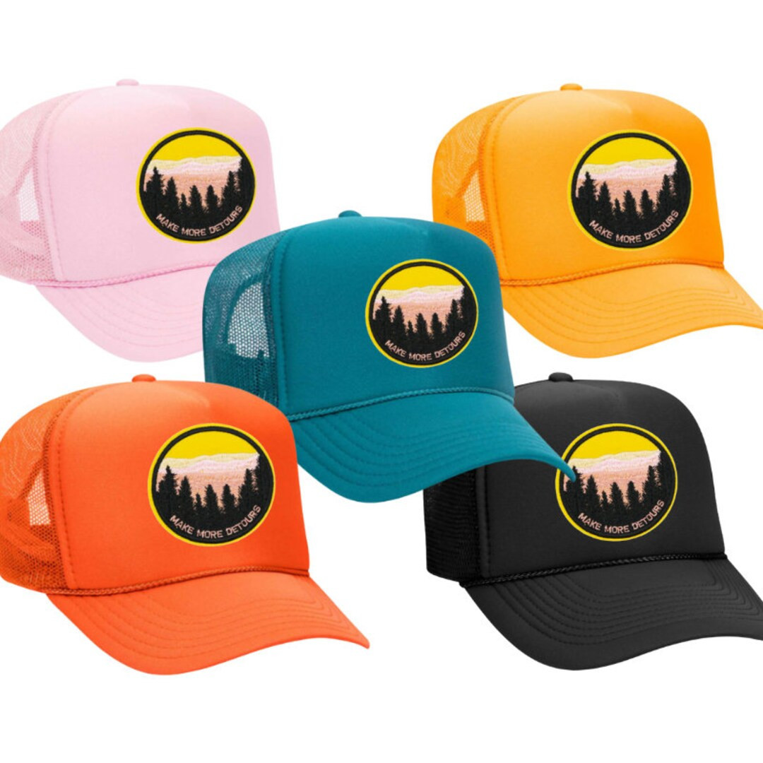 MAKE DETOURS - Embroidered Patch Trucker Hat (Multiple Colors) | Etsy (US)