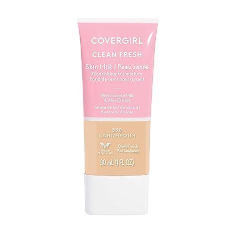 COVERGIRL, Clean Fresh Skin Milk Foundation, Light/Medium, 1 Count | Amazon (US)