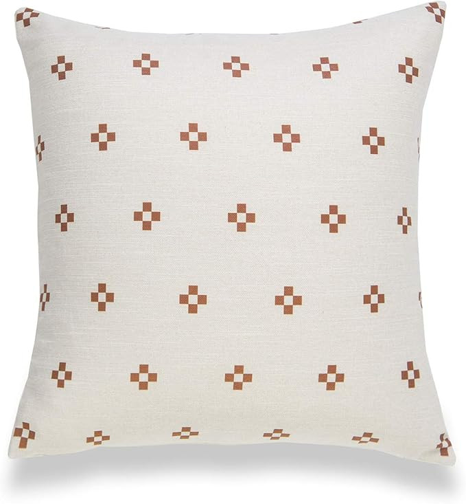 Modern Boho Pillow Cover, Rust, Ethnical Dots, 18" x18" | Amazon (US)